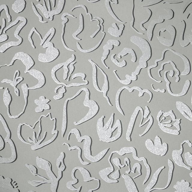 Galerie GH65332-23 Silver Grey Operatic Flowers - Eade's Wallpaper