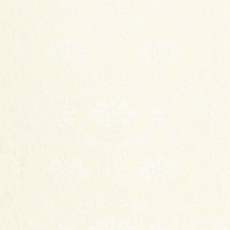 Schumacher Valbonne Linen Embroidery Blanc Fabric - Eade's Wallpaper