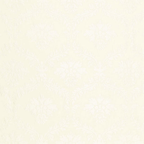 Schumacher Valbonne Linen Embroidery Blanc Fabric - Eade's Wallpaper