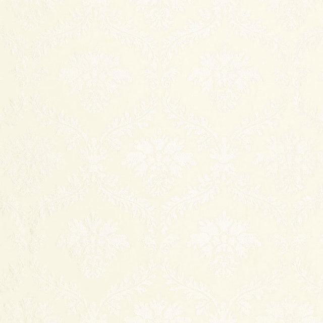 Schumacher Valbonne Linen Embroidery Blanc Fabric - Eade's Wallpaper