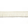 Schumacher 65440 ZOE LINEN RUCHE in BLANC Trim - AU NATUREL