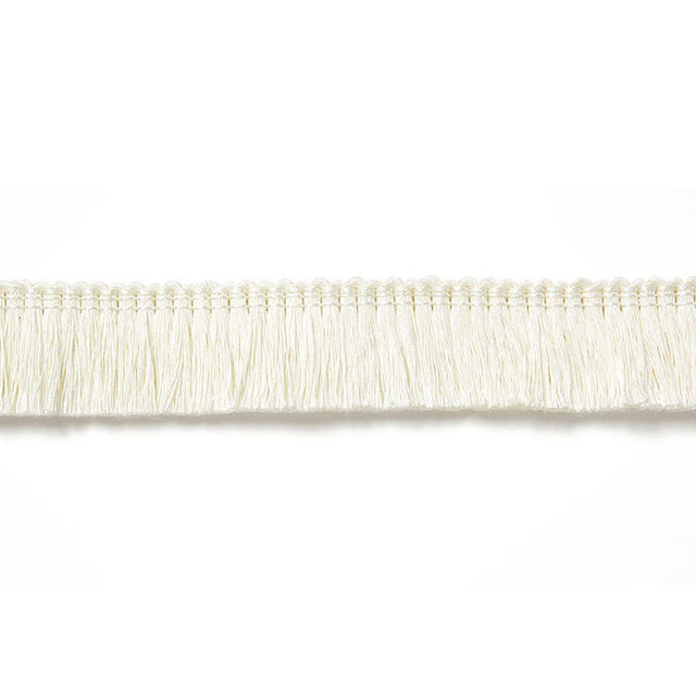 Schumacher 65440 ZOE LINEN RUCHE in BLANC Trim - AU NATUREL