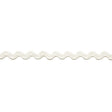 Schumacher 65460 CHANTAL LINEN RICKRACK in BLANC Trim - AU N