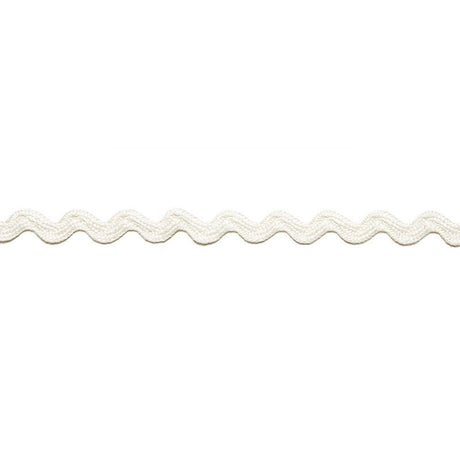 Schumacher 65460 CHANTAL LINEN RICKRACK in BLANC Trim - AU N