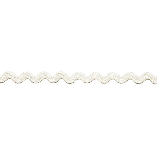 Schumacher 65460 CHANTAL LINEN RICKRACK in BLANC Trim - AU N