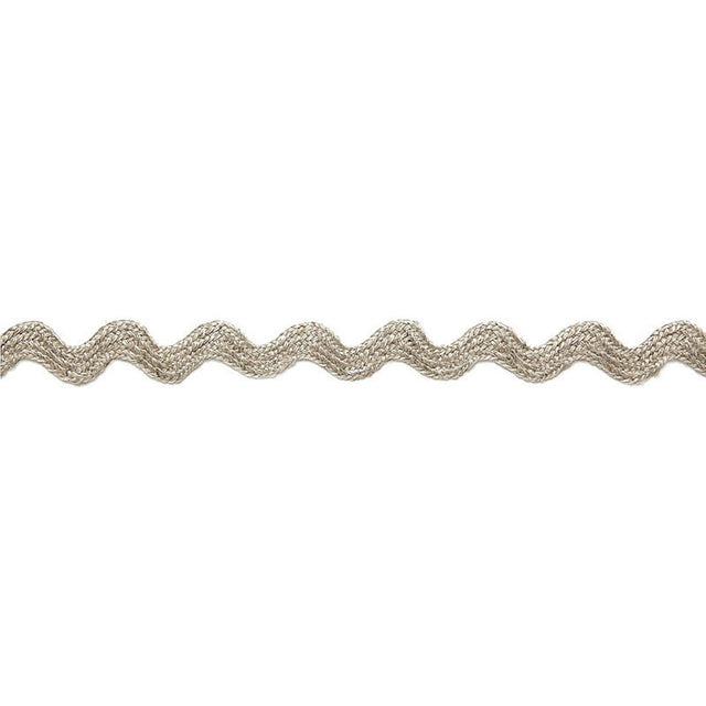 Schumacher 65461 CHANTAL LINEN RICKRACK in GREIGE Trim - AU 