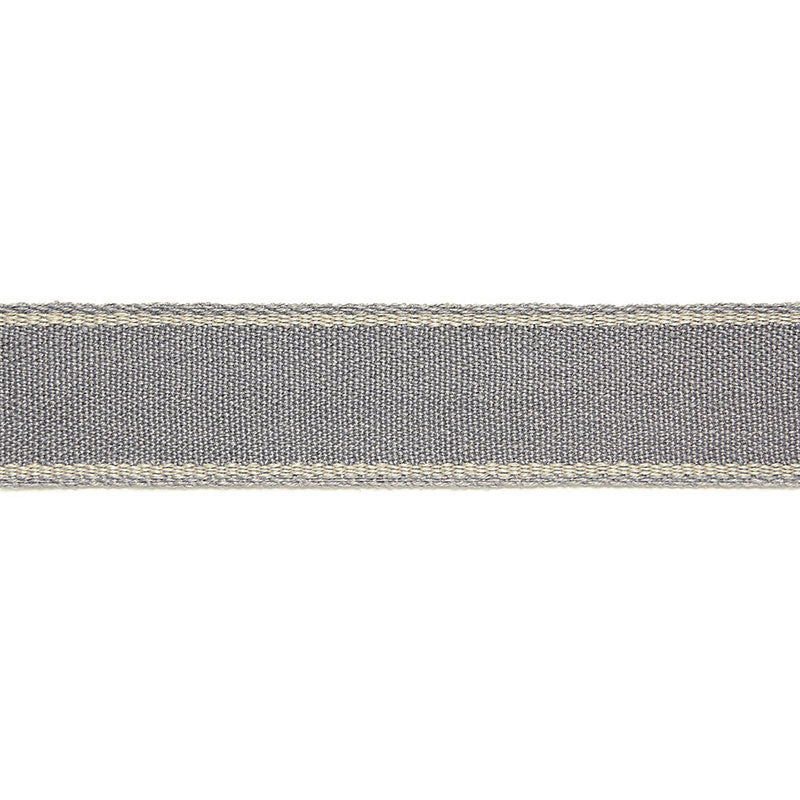 Schumacher 65571 RENE LINEN TAPE in ZINC Trim - AU NATUREL