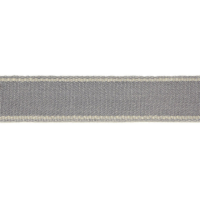 Schumacher 65571 RENE LINEN TAPE in ZINC Trim - AU NATUREL