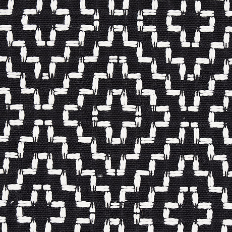Schumacher Soho Weave Black Fabric - Eade's Wallpaper