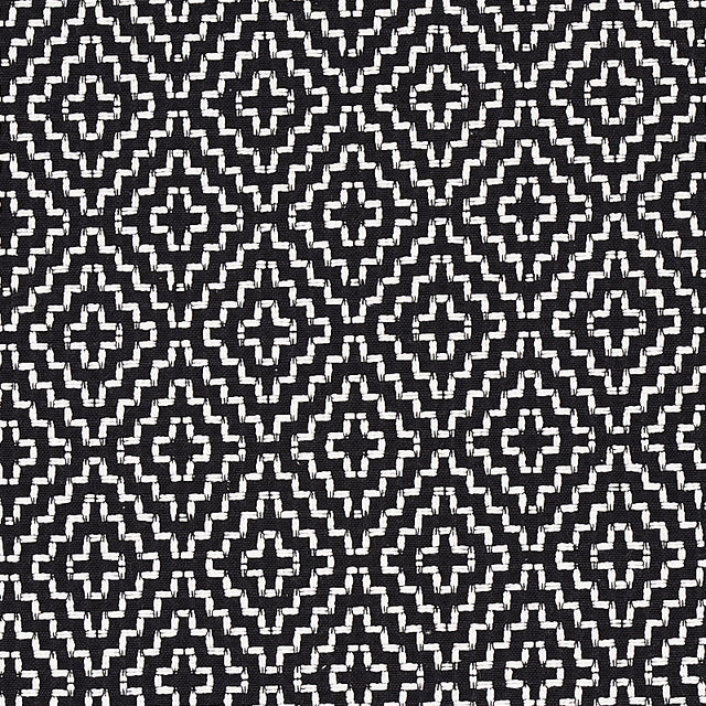 Schumacher Soho Weave Black Fabric - Eade's Wallpaper