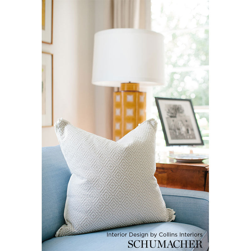 Schumacher Soho Weave Navy Fabric - Eade's Wallpaper