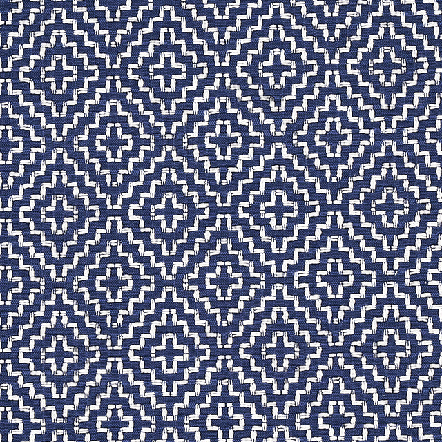 Schumacher Soho Weave Navy Fabric - Eade's Wallpaper