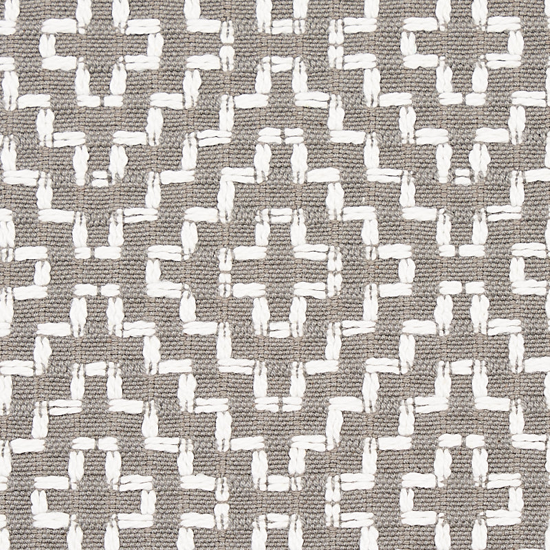 Schumacher Soho Weave Grey Fabric - Eade's Wallpaper