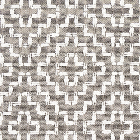 Schumacher Soho Weave Grey Fabric - Eade's Wallpaper