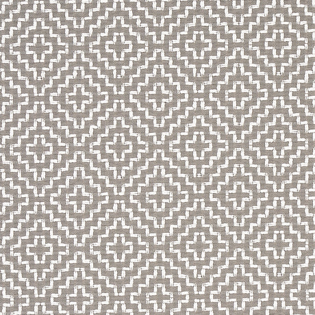 Schumacher Soho Weave Grey Fabric - Eade's Wallpaper
