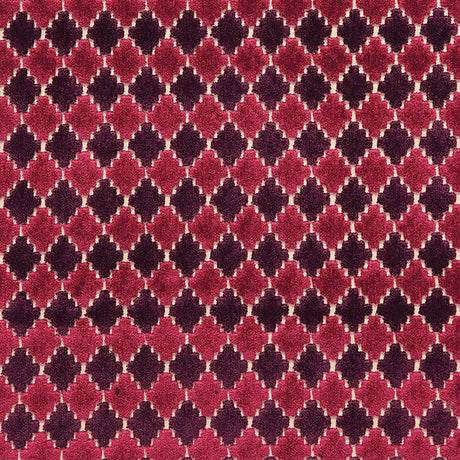 Schumacher Marrakesh Velvet Black Cherry Fabric - Eade's Wallpaper