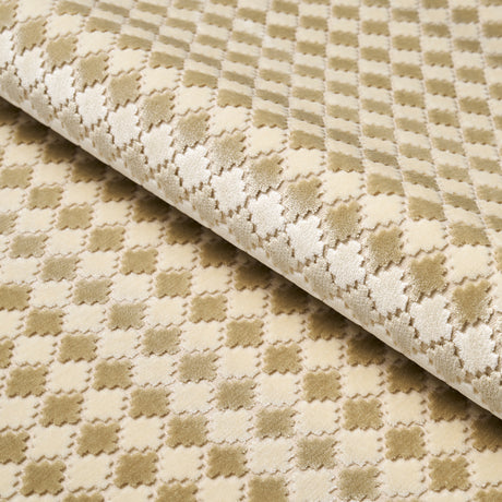 Schumacher Marrakesh Velvet Champagne Fabric - Eade's Wallpaper