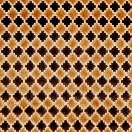 Schumacher Marrakesh Velvet Chocolate Brown Fabric - Eade's Wallpaper