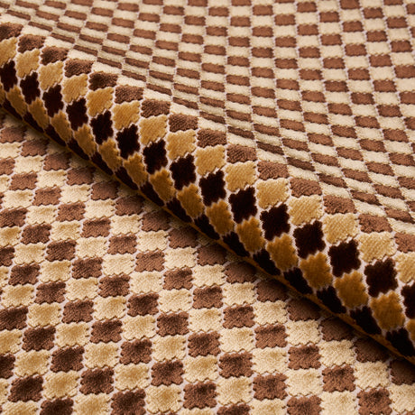 Schumacher Marrakesh Velvet Chocolate Brown Fabric - Eade's Wallpaper