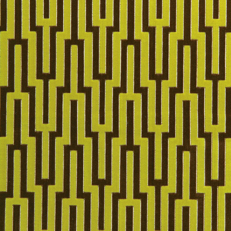 Schumacher Metropolitan Velvet Bamboo Shoot Fabric - Eade's Wallpaper