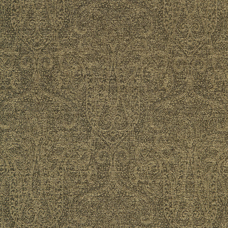 Schumacher Astor Chenille Paisley Ebony Fabric