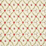 Schumacher Claremont Embroidery Crimson Fabric