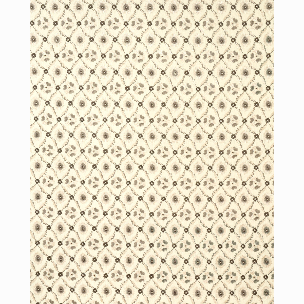 Schumacher Claremont Embroidery Grisaille Fabric