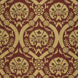 Schumacher Taza Damask Spice Fabric - Eade's Wallpaper