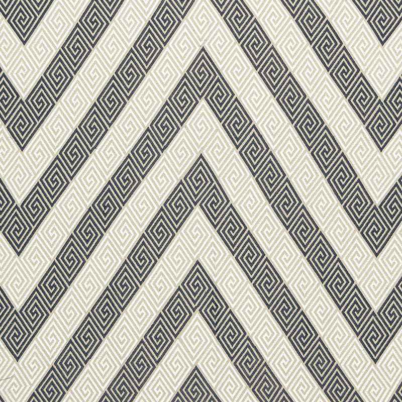 Schumacher Nebaha Embroidery Charcoal Fabric - Eade's Wallpaper