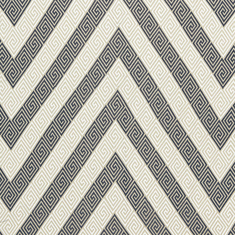 Schumacher Nebaha Embroidery Charcoal Fabric - Eade's Wallpaper