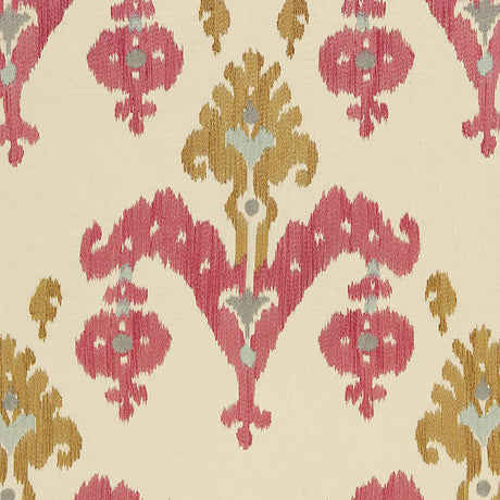 Schumacher Raja Embroidery Caravan Fabric - Eade's Wallpaper