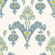 Schumacher Raja Embroidery Sky Fabric - Eade's Wallpaper