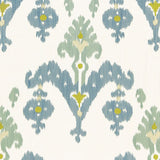 Schumacher Raja Embroidery Sky Fabric - Eade's Wallpaper