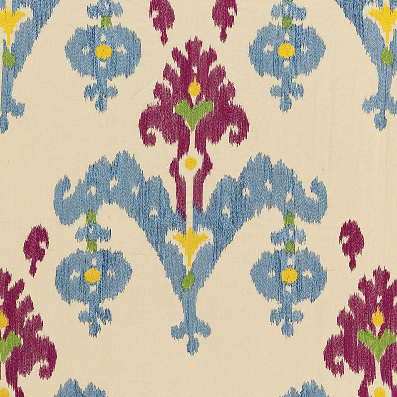 Schumacher Raja Embroidery Jewel Fabric - Eade's Wallpaper
