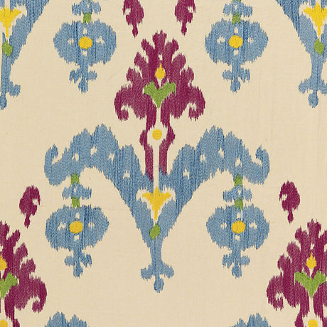 Schumacher Raja Embroidery Jewel Fabric - Eade's Wallpaper
