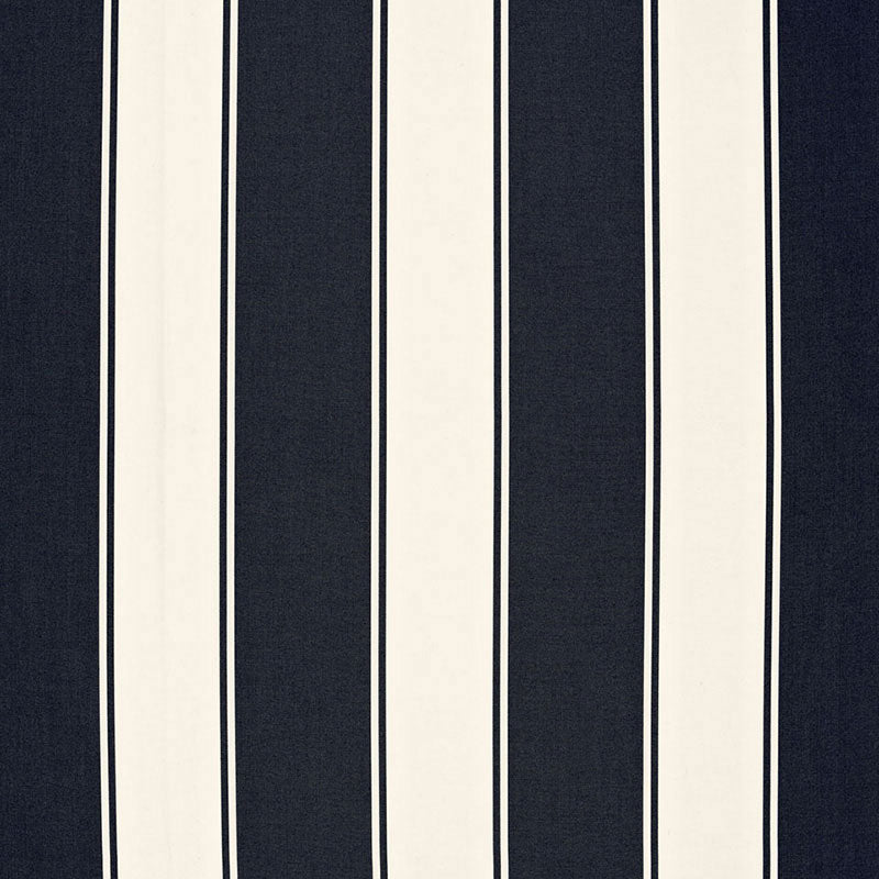 Schumacher Cannes Awning Stripe Denim Fabric