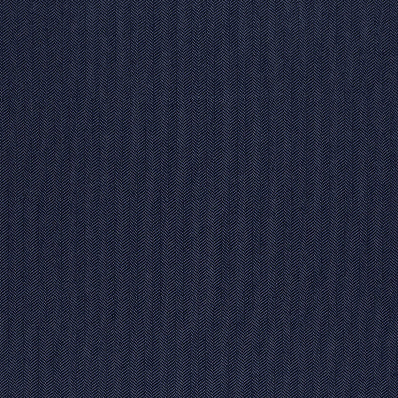 Schumacher Paloma Herringbone Navy Fabric - Eade's Wallpaper
