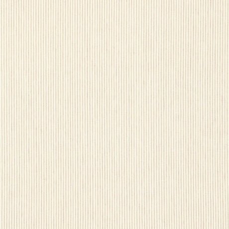 Schumacher Wesley Ticking Stripe Sand Fabric - Eade's Wallpaper