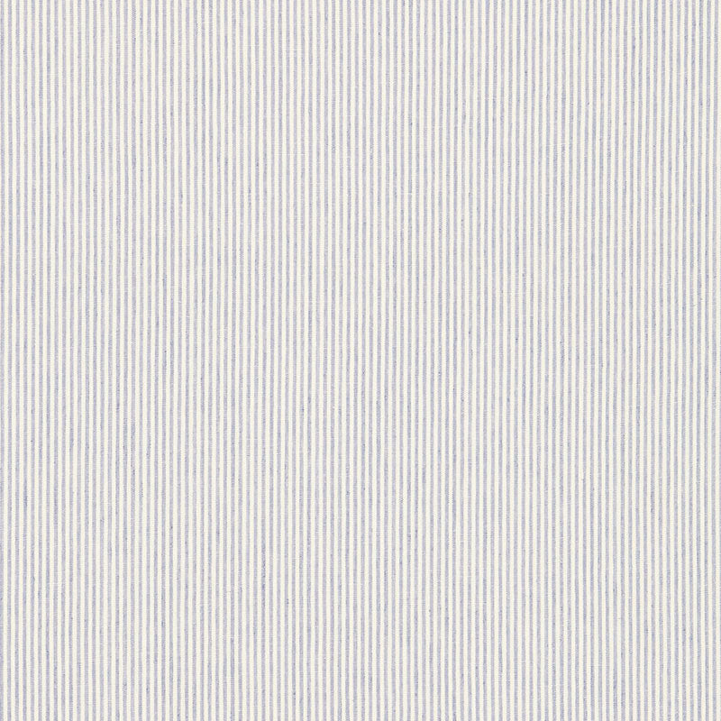Schumacher Wesley Ticking Stripe Delft Fabric - Eade's Wallpaper