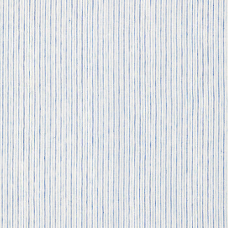 Schumacher Mackay Linen Stripe Sheer Sky Fabric - Eade's Wallpaper