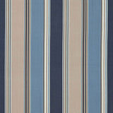 Schumacher Addison Cotton Stripe Indigo Fabric