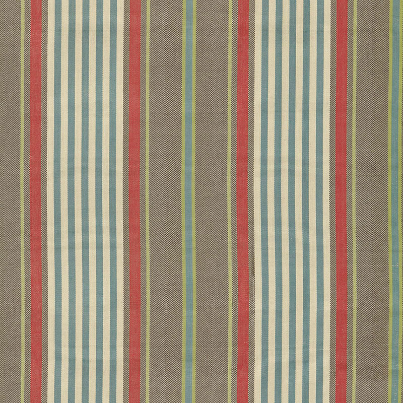 Schumacher 66013 MINZER COTTON STRIPE in RED EARTH Fabric - 