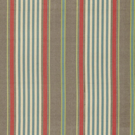 Schumacher 66013 MINZER COTTON STRIPE in RED EARTH Fabric - 