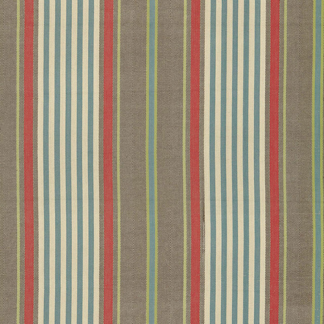Schumacher 66013 MINZER COTTON STRIPE in RED EARTH Fabric - 