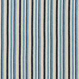 Schumacher Kiawah Stripe Indigo Fabric - Eade's Wallpaper