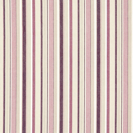 Schumacher Tybee Stripe Mulberry Fabric - Eade's Wallpaper