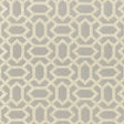 Schumacher San Remo Fret Dove Grey Fabric - Eade's Wallpaper