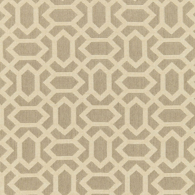 Schumacher San Remo Fret Sahara Fabric - Eade's Wallpaper