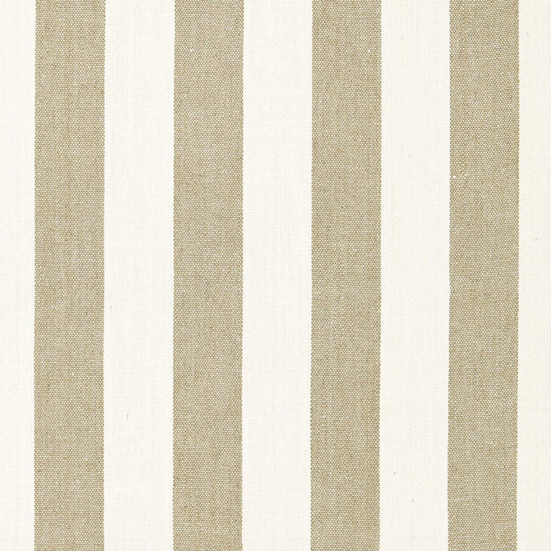 Schumacher Augustin Linen Stripe Linen / Ivory Fabric