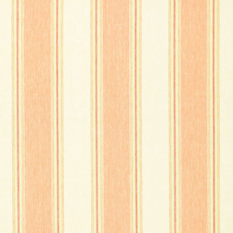 Schumacher Savannah Linen Stripe Blossom Fabric - Eade's Wallpaper